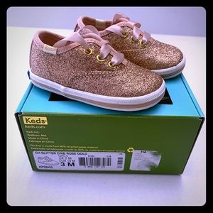 Keds x Kate Spade Glitter Crib Rose Gold